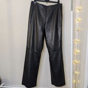Danier Black Leather Trousers